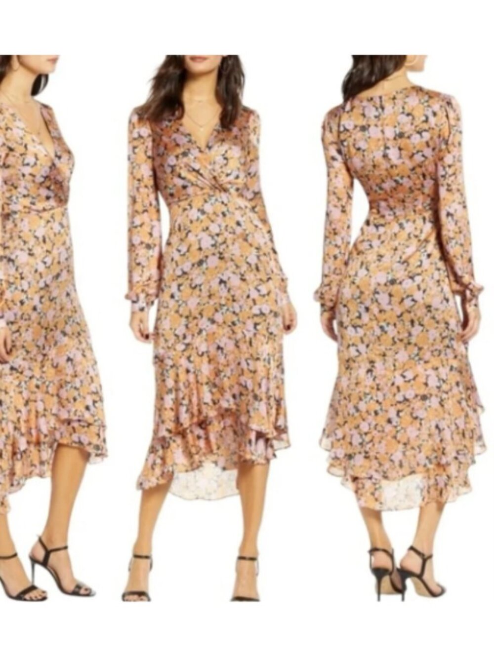 Wayf Floral Long Sleeve Dress